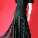 Vintage black 1930s lace dress