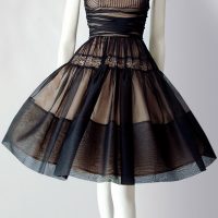 Vintage 50s silk organza dress