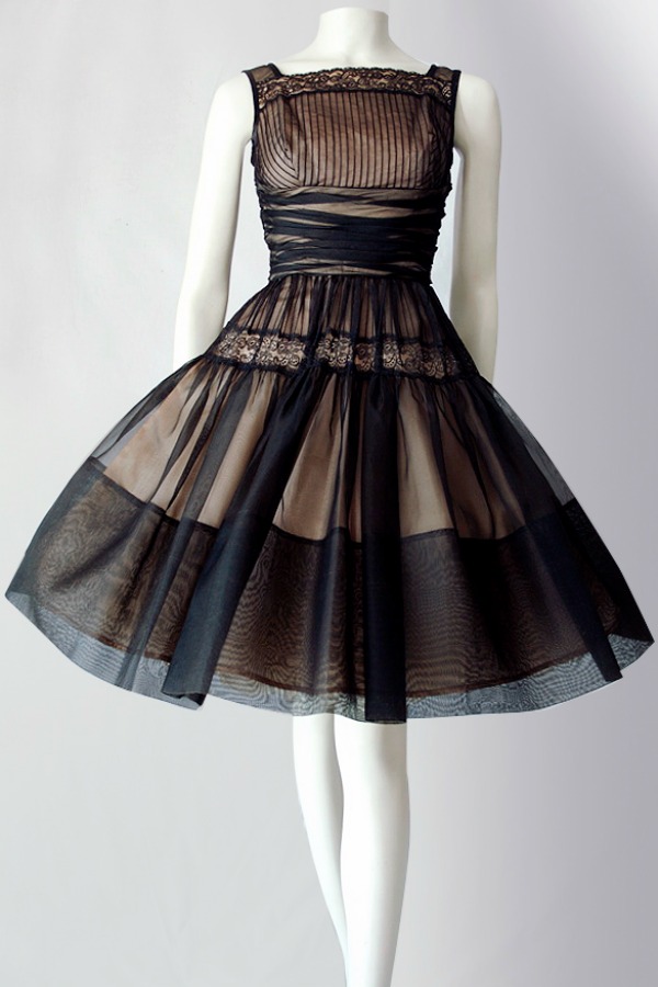 Vintage 50s silk organza dress - Vintage Clothing | Genuine vintage ...