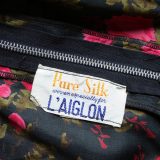 floral silk label