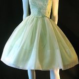 Vintage 50s chiffon and lace dress