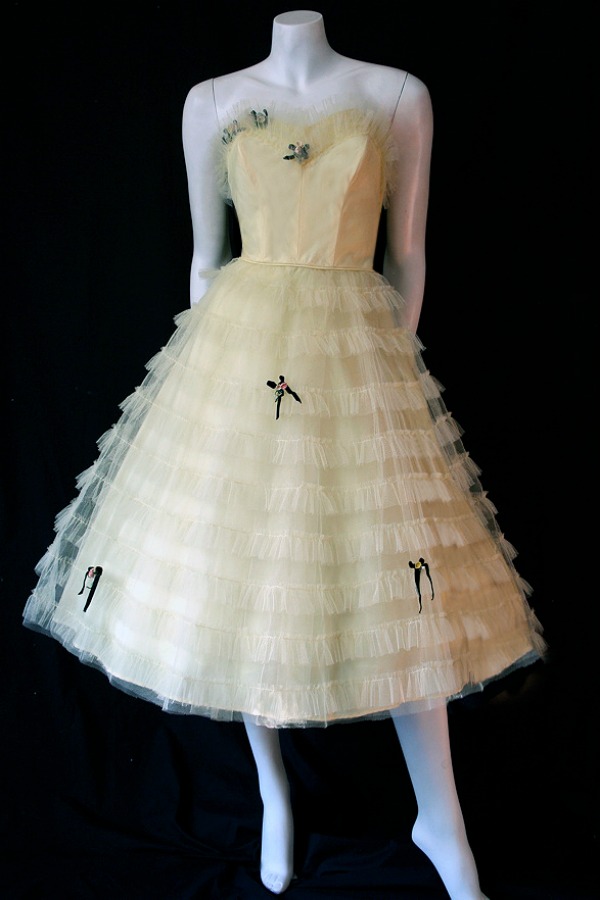 vintage Emma Domb 50s tulle prom dress