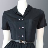 1950s shirt-waist dress with tags detail
