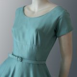 50s blue gored dress top front side 500×500