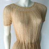 30s crocheted silk dress top