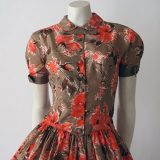 50s Pat Hartly floral dress top