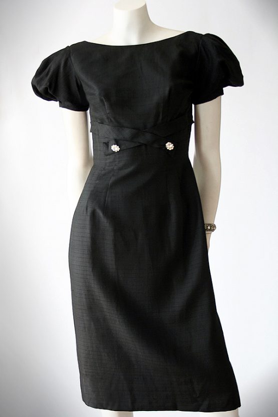 Vintage 50s little black cocktail dress