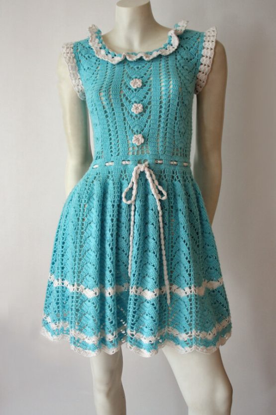 1960s hand-crocheted dress