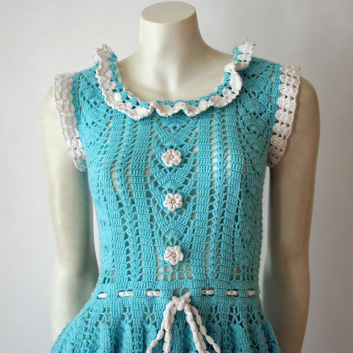 1960s hand-crocheted dress