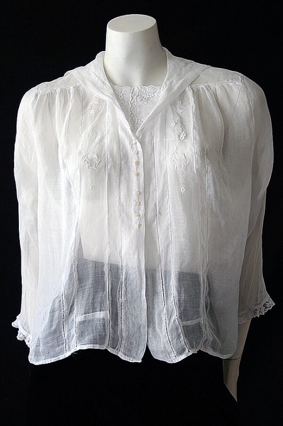 Edwardian cotton voile blouse