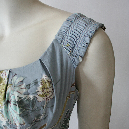 1950s Elinor Gay cotton dress shoulder strap