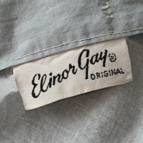 1950s Elinor Gay cotton dress tag