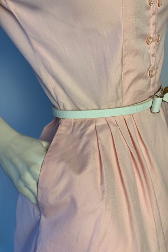 50s Betty Barclay pink dress pocket