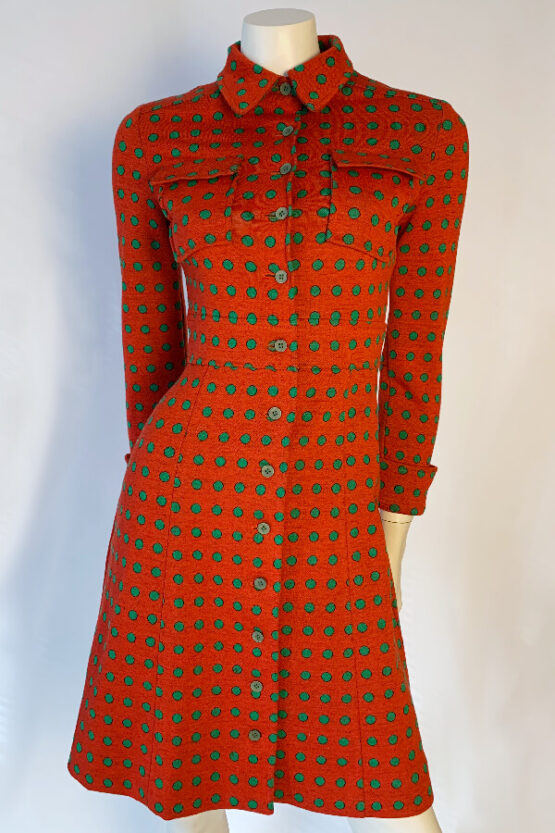 Vintage 60s Norma Tullo red dress MAIN