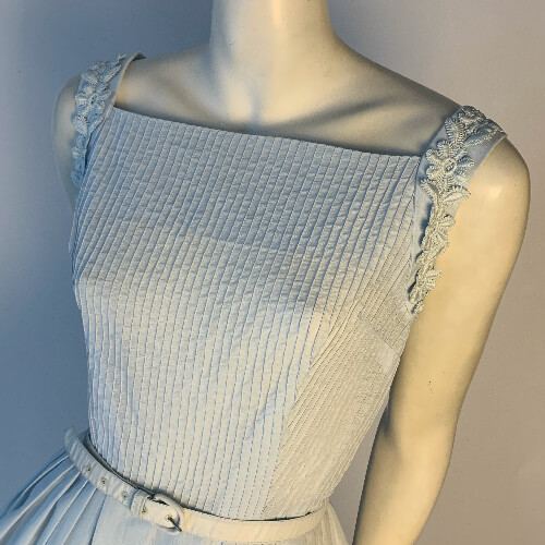 vintage 50s 2pce blue dress top